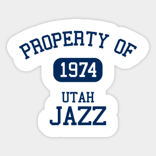 Property of Utah Jazz Sticker